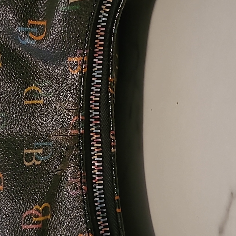 Vintage Dooney & Bourke Rainbow Monogram Logo Mini Hobo Bucket Bag Purse Y2K - Picture 8 of 16